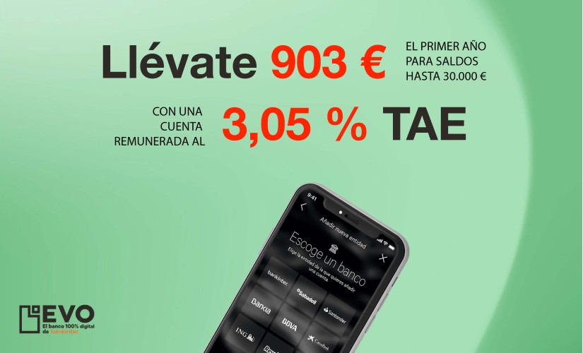EVO banca Cuenta + Cuenta de ahorro + Tarjeta de débito